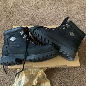Harley-Davidson Black badland ankle motorcycle boots size 7.5 with Leather upper